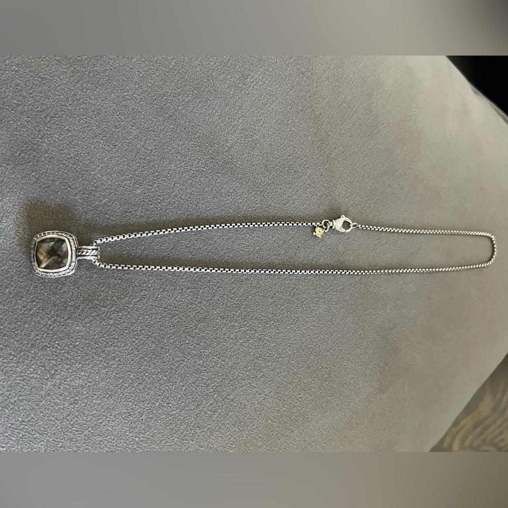 Authentic David Yurman Albion Prasiolite Pendant Sterling Silver - Picture 2 of 7